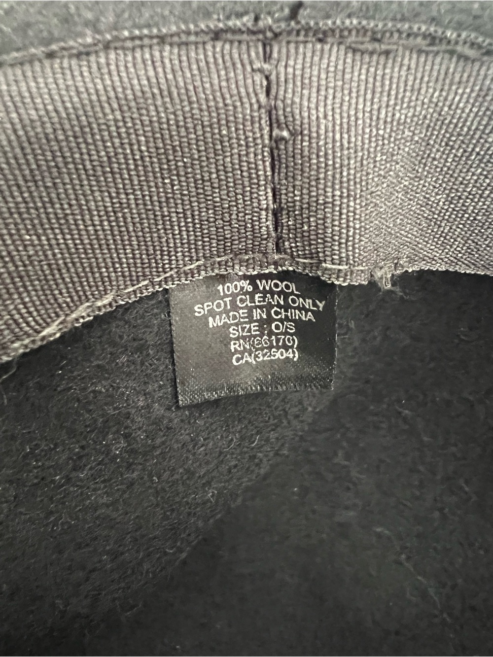 Black Wide Brim Felt Hat - Picture 4 of 6